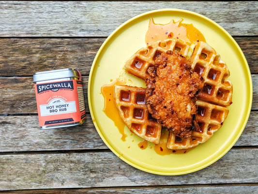 Hot Honey BBQ Chicken and Waffles