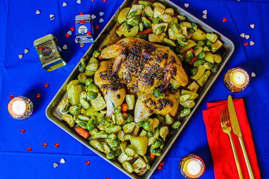 Sheet Pan Dinner for 2 Spatchcock Chicken and Veggies
