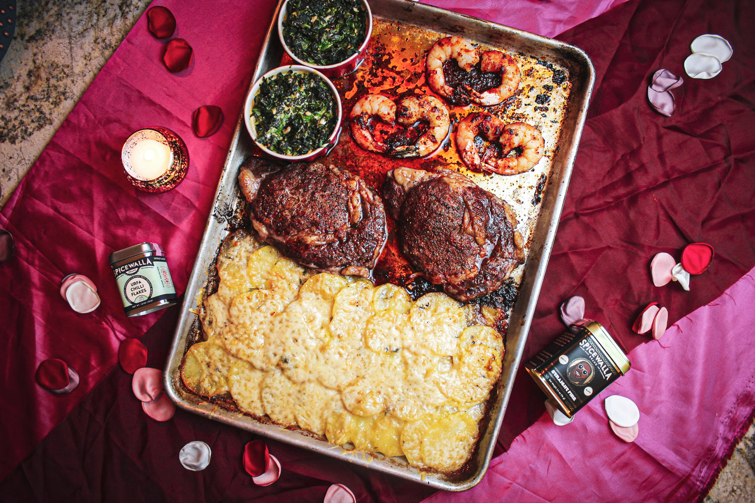 Sheet Pan Dinner for 2 Surf and Turf