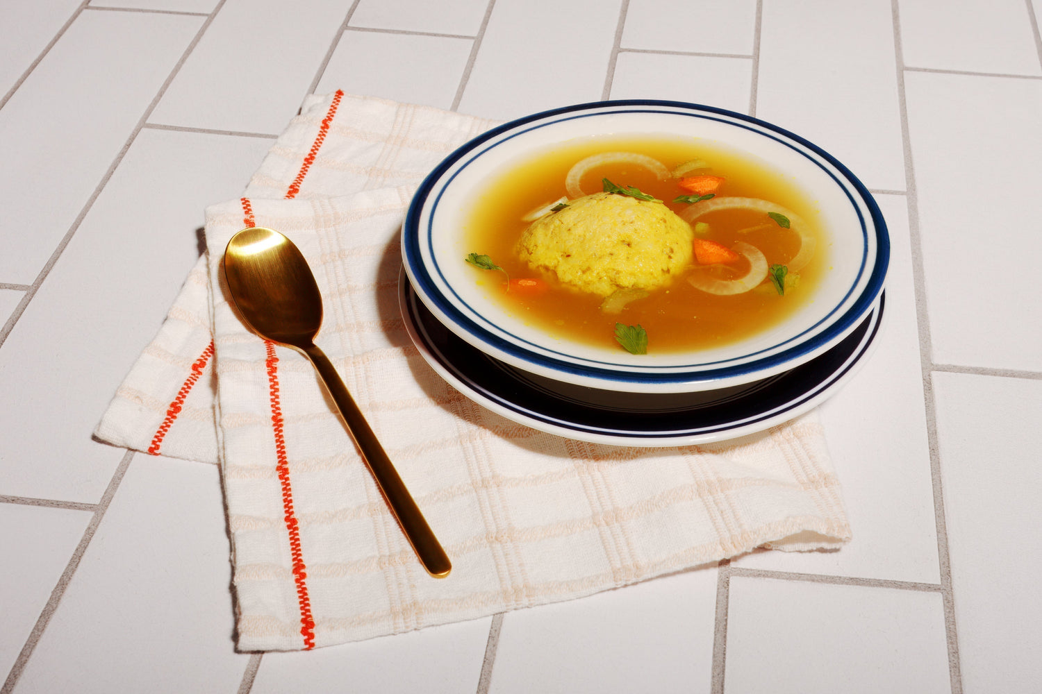 Not Your Bubbe's Matzo Ball Soup