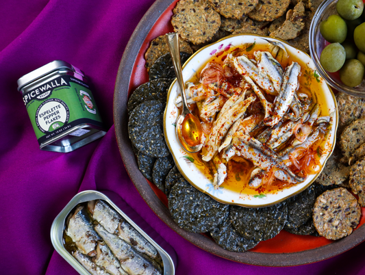 Marinated Anchovies with Espelette Flakes