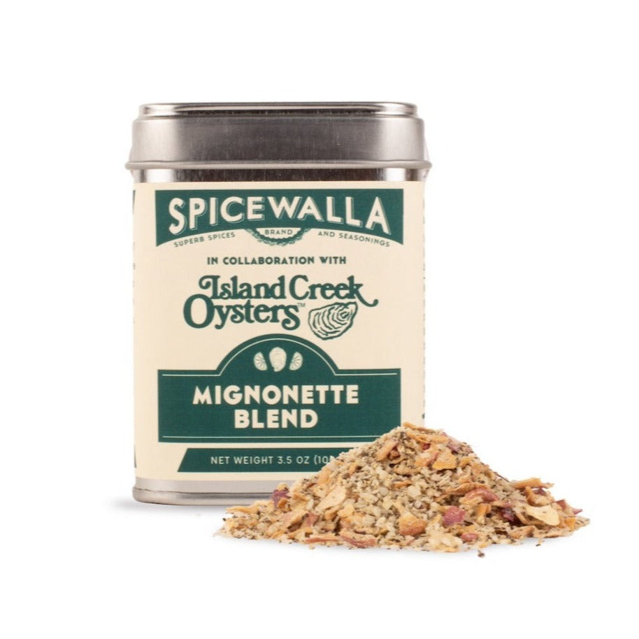 Spicewalla Mignonette Blend canister with oyster flavor on a white background