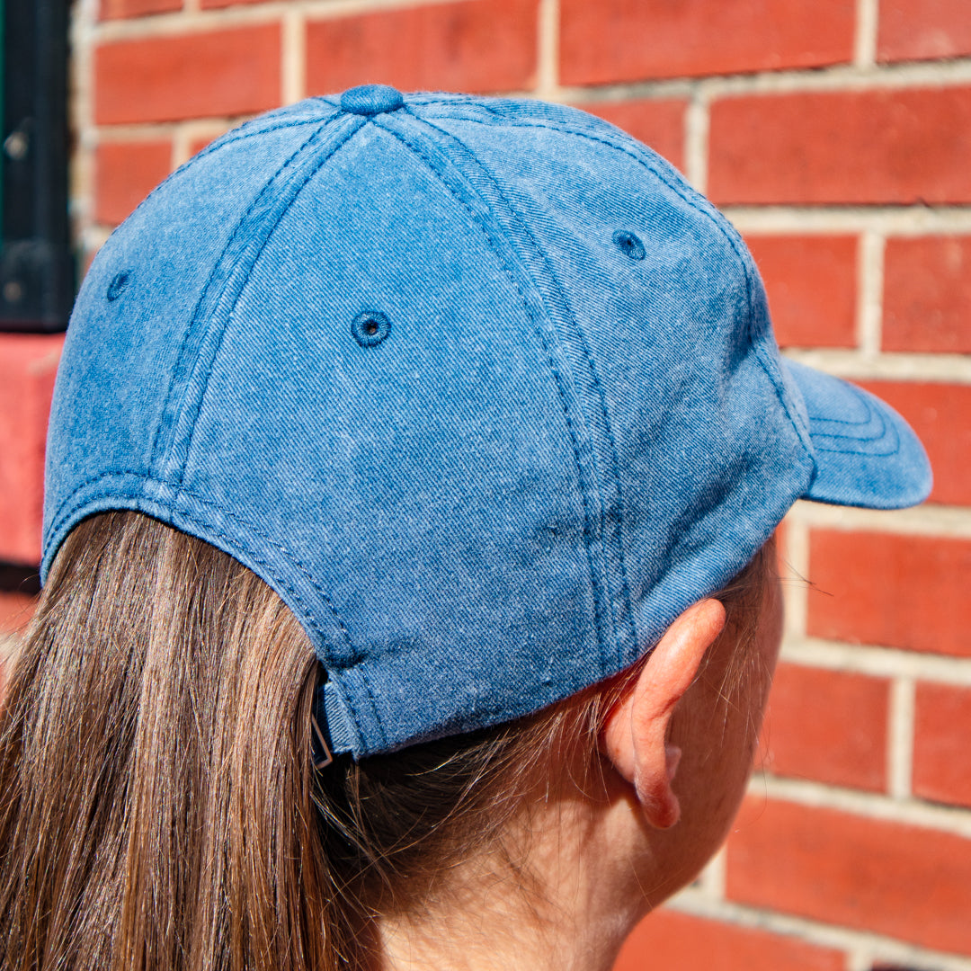 Spicewalla Lotus Dad Hat in Washed Denim