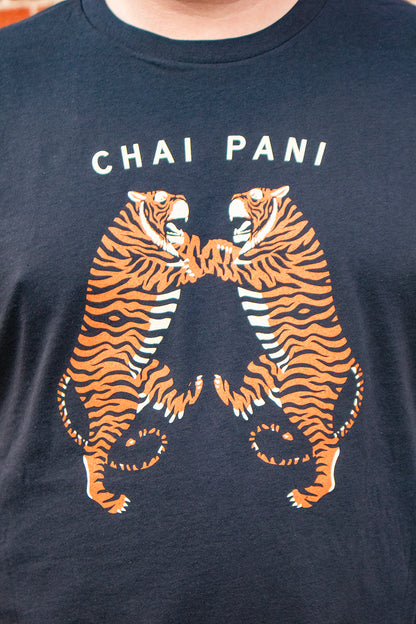 Chai Pani Tiger T-shirt in Black