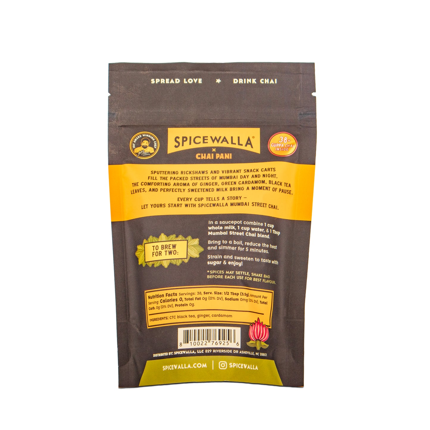 Spicewalla Chai Pani packaging on a white background